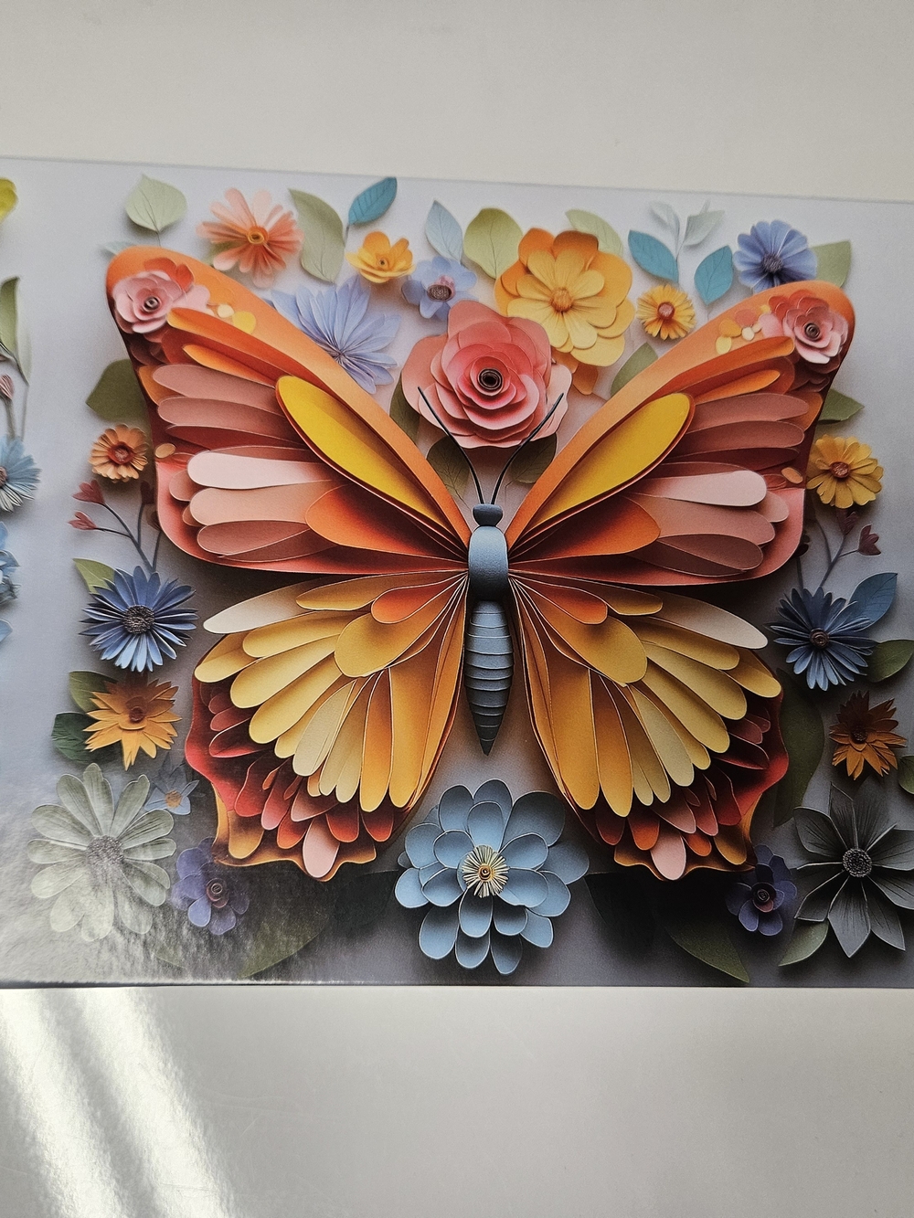 1000 Piece Jigsaw Puzzle Butterfly And Flowers Glows In The Dark